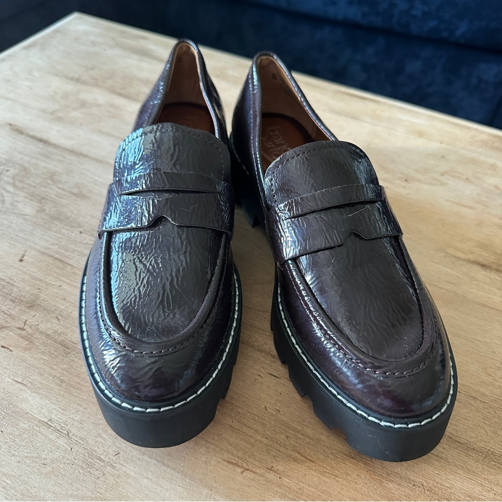 NWOT Franco Sarto Burgundy Balin Platform Loafers